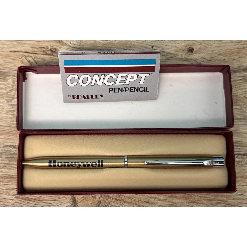 VTG Bradley Concept II Honeywell Pen Pencil Gold Twist Combo Box Instructions